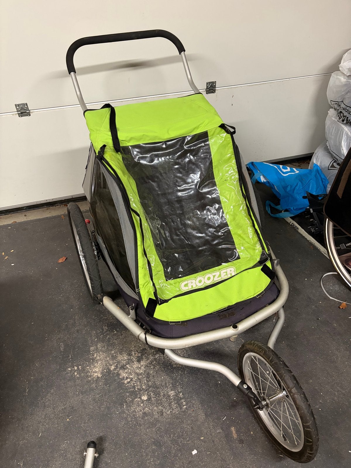 Croozer Kid for 2 fietskar - Kinderkar, Ophalen, Gebruikt, Opvouwbaar, Kinderkar