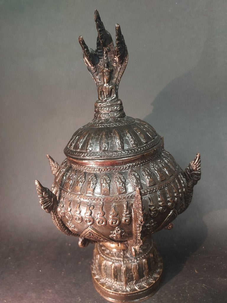 bronzen wierrookbrander met deksel Tibet/Nepal, Ophalen of Verzenden, Brons