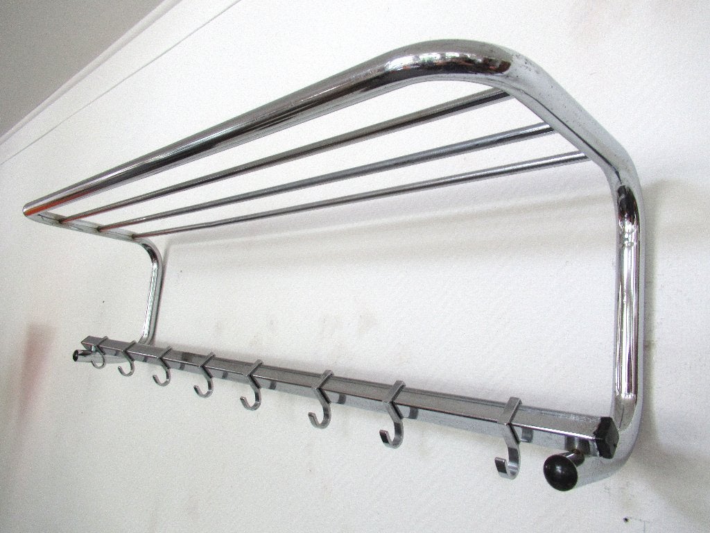art deco Bauhaus chroom kapstok, Huis en Inrichting, Woonaccessoires | Kapstokken, Gebruikt, Minder dan 100 cm, Metaal, Ophalen