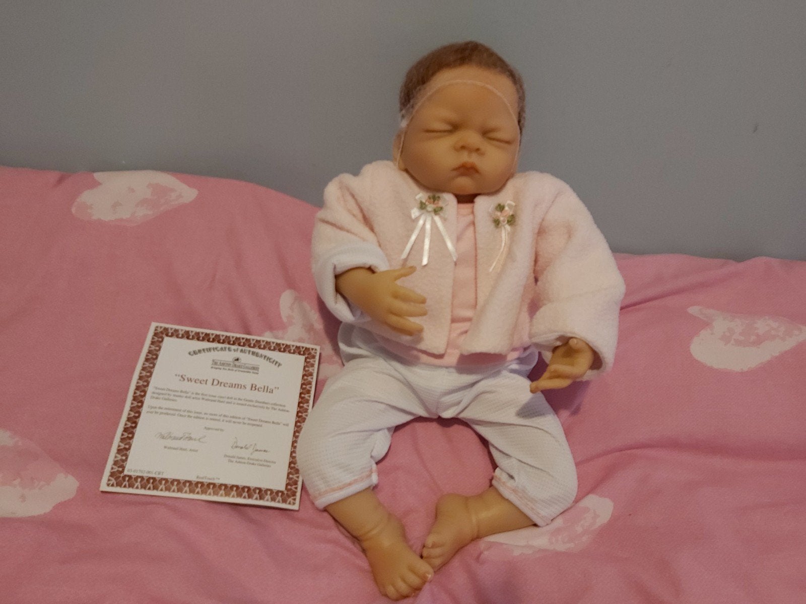 The Ashton Drake Pop Sweet Dreams Bella Certificaat. Nieuw., Ophalen of Verzenden, Nieuw, Babypop, Levensecht of Reborn