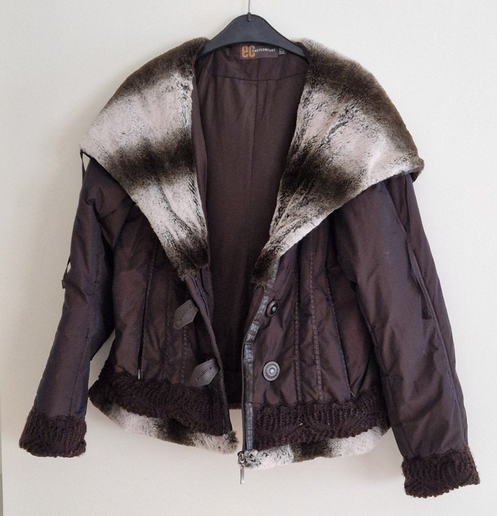 Easycomfort  winterjas,  maat 42, bruin, Nieuwstaat!, Bruin, Maat 42/44 (L), Ophalen of Verzenden, Zo goed als nieuw