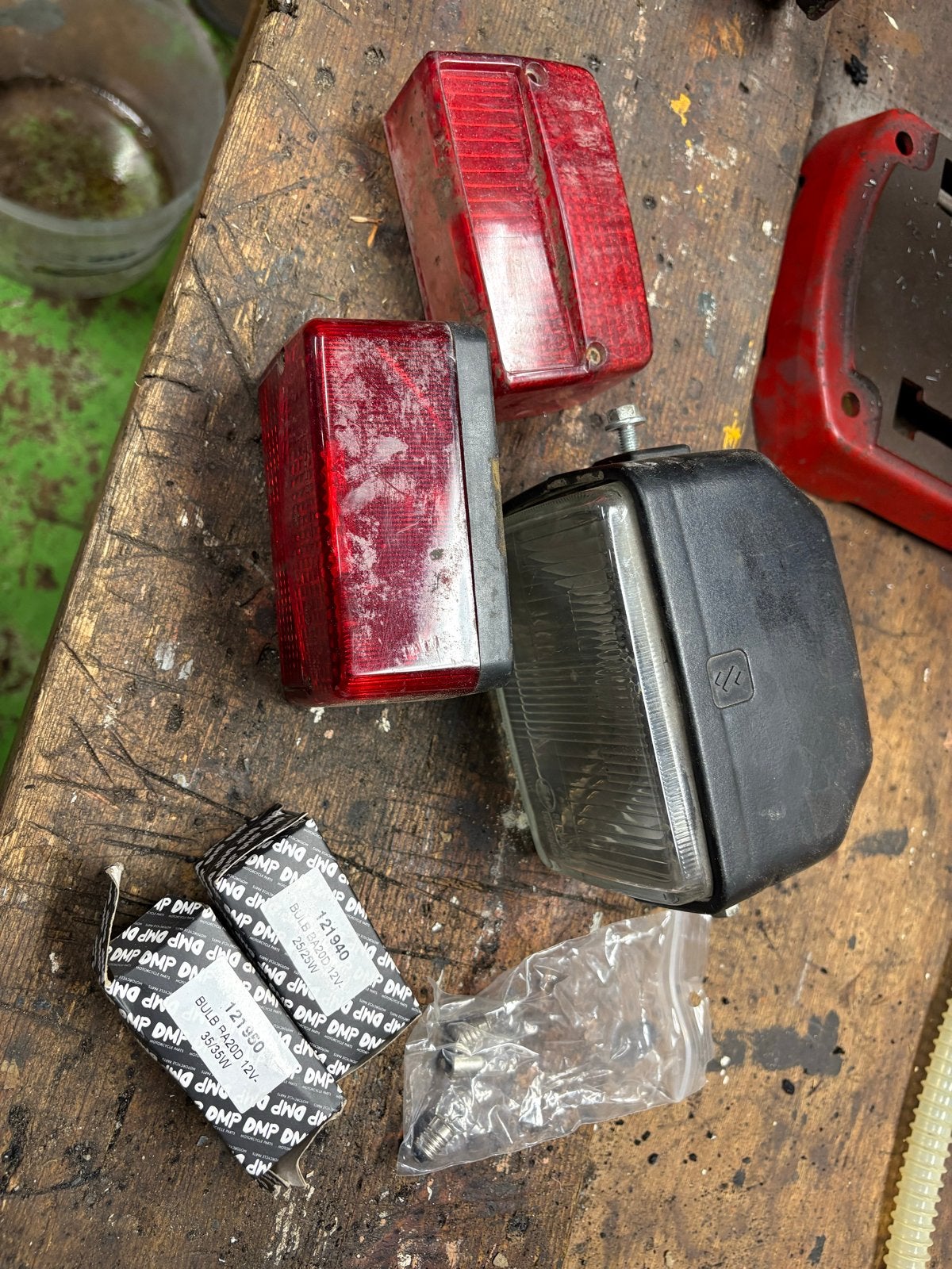 Origineel Tomos voor- en achterlicht set, Ophalen of Verzenden, Gebruikt, Koplamp