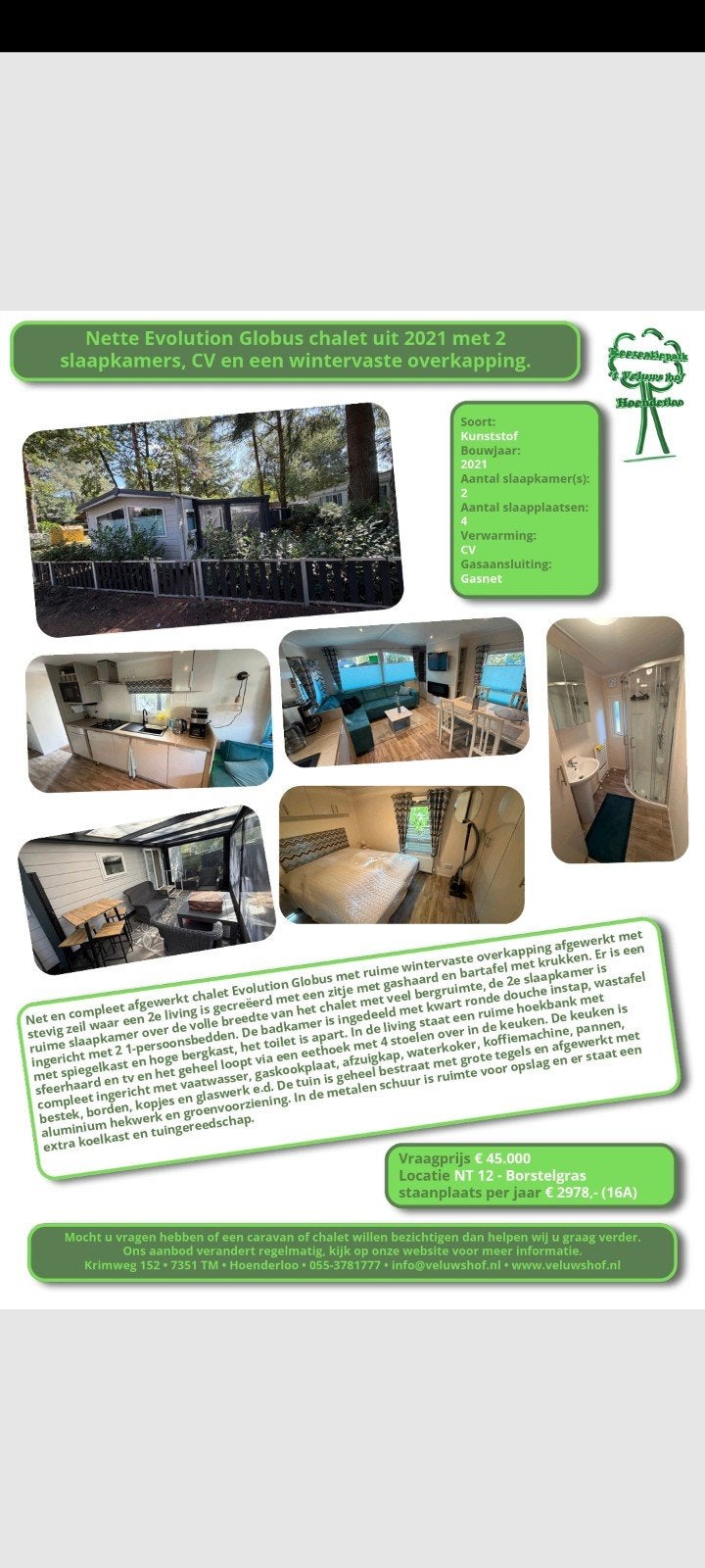 Chalet op Veluwshof te Hoenderloo Evolution Globus c, Particulier, Tot en met 4