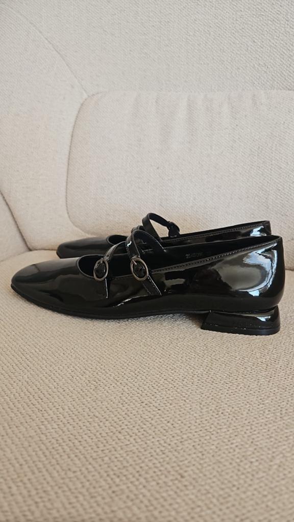 Zwarte lak Mary Jane schoenen met gespen, Ophalen of Verzenden, Zo goed als nieuw, Zwart, Schoenen met lage hakken