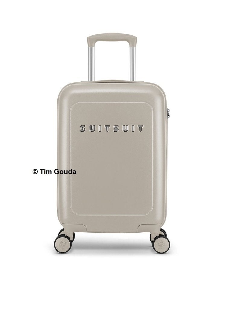 ✅ SUITSUIT Natura Bleached Sand koffer 55 cm - NIEUW, Wieltjes, 50 tot 60 cm, Hard kunststof, Nieuw