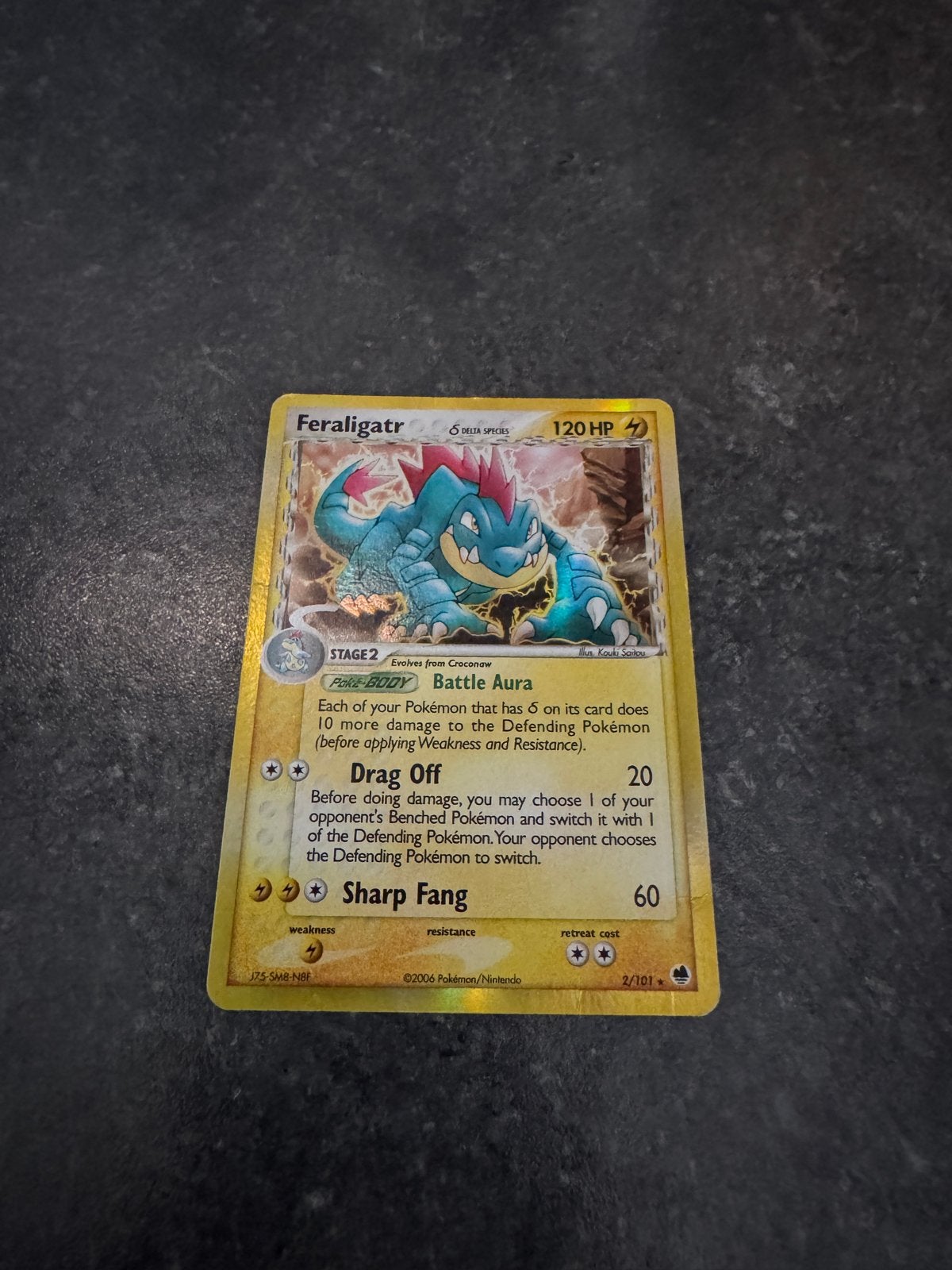 Feraligatr Delta Species Pokémon Kaart, Ophalen of Verzenden, Gebruikt, Losse kaart