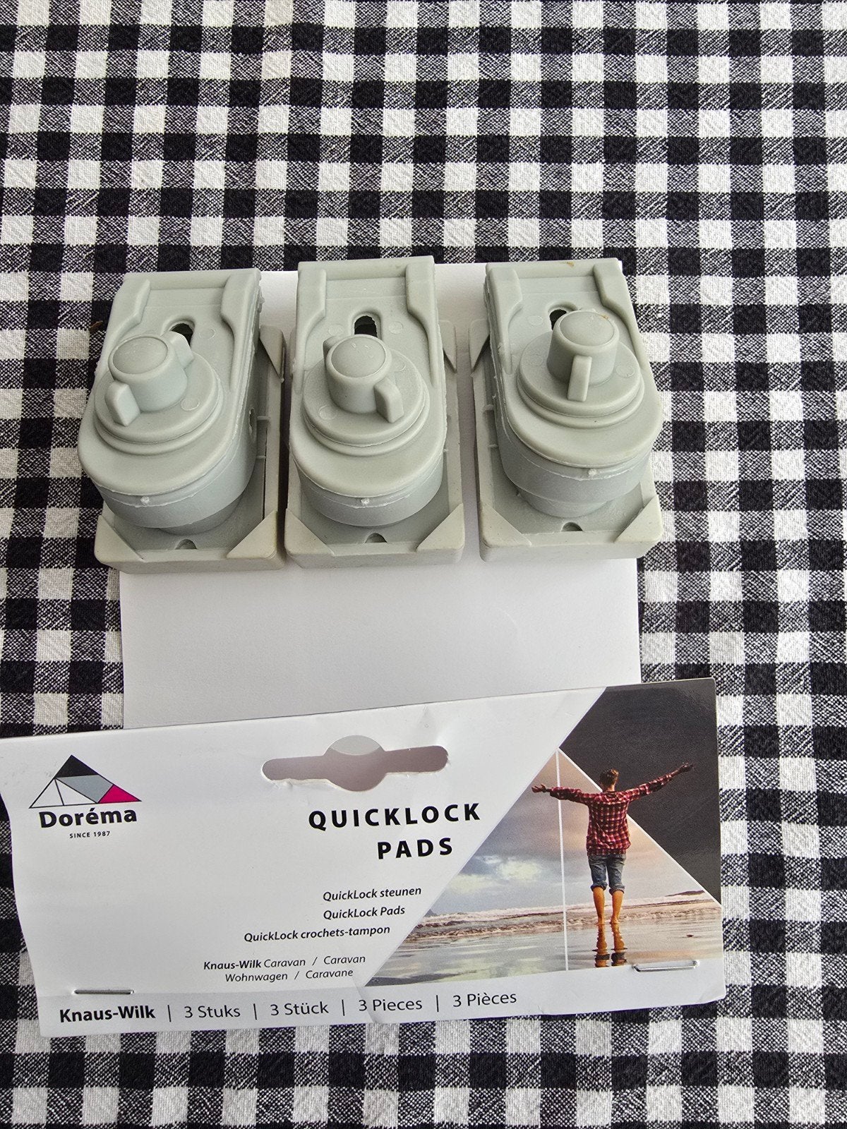 Dorema Quicklock Pads voor Caravan/Voortent (3 stuks), Ophalen of Verzenden, Zo goed als nieuw