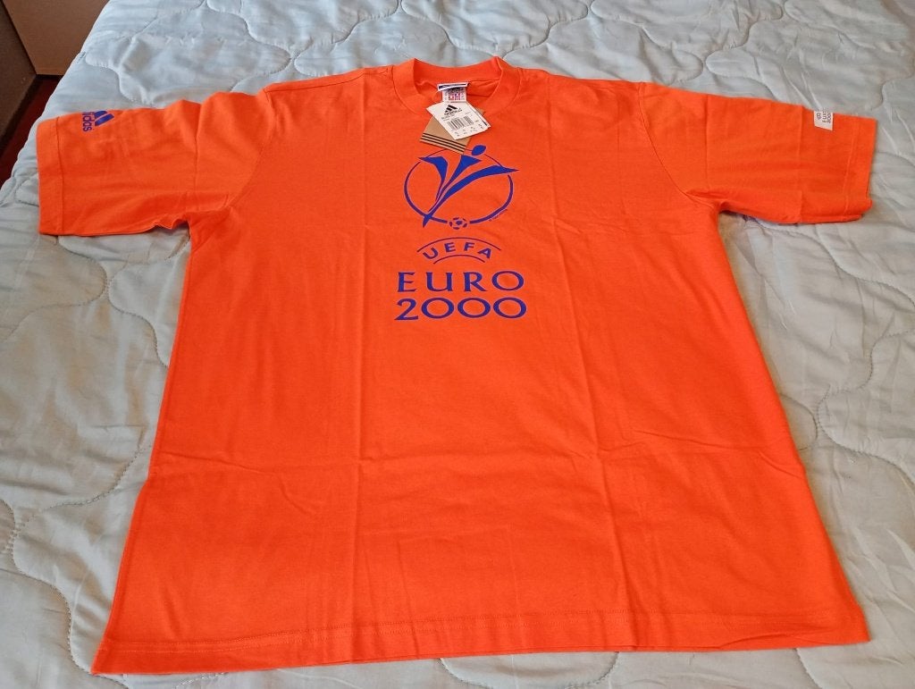Adidas UEFA EURO 2000 Silver Tee Maat XL Nieuw Zeldzaam, Oranje, Ophalen of Verzenden, Adidas, Maat 56/58 (XL)