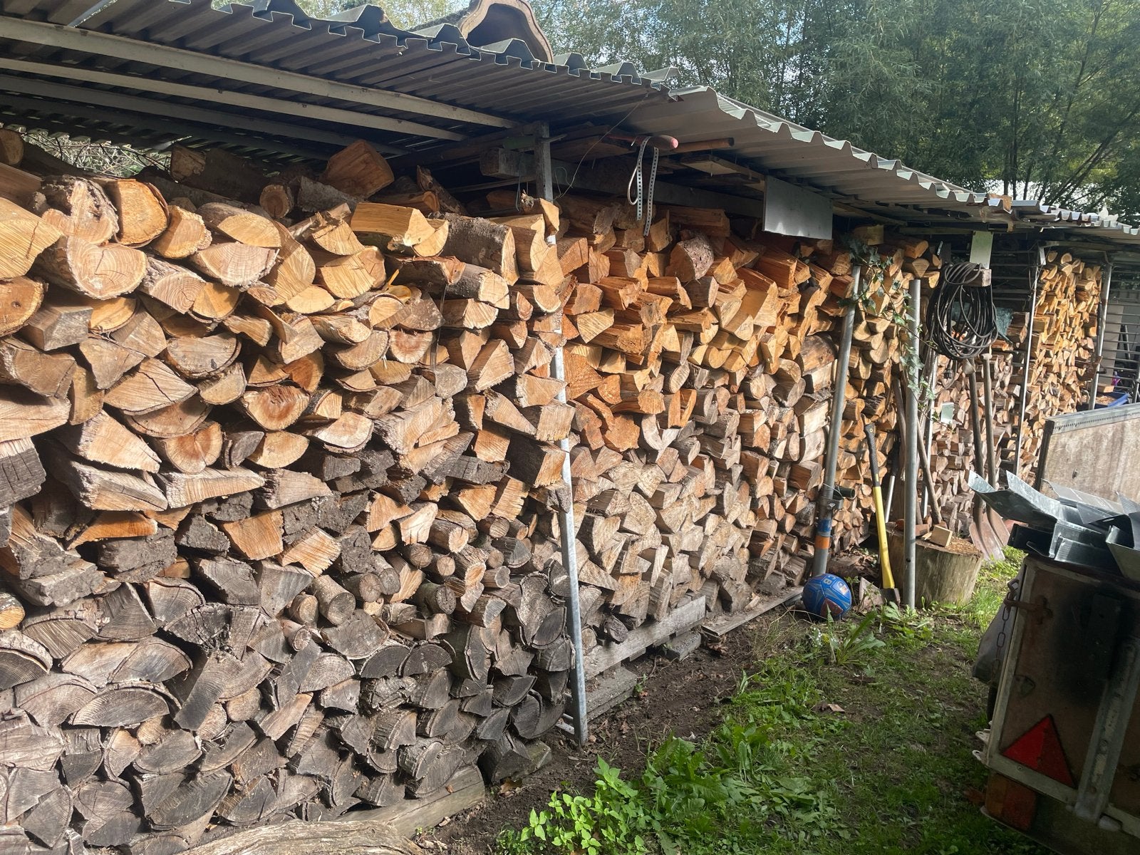 Gedroogd brandhout kachelhout Eik, Ophalen, Eikenhout, Blokken