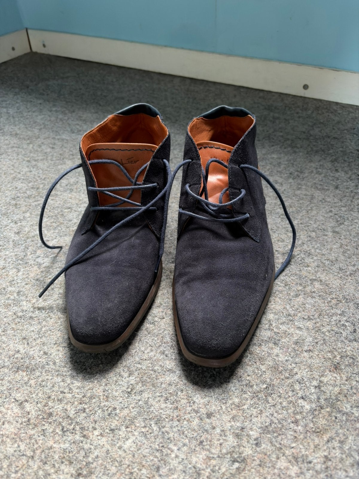 van Lier maat 40, Blauw, Ophalen of Verzenden, Gedragen, Veterschoenen
