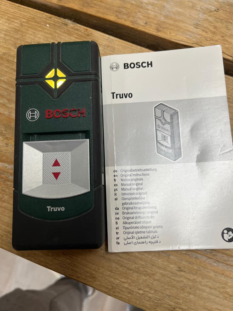 Bosch Truvo Leidingzoeker met Piepfunctie en Handleiding, Ophalen of Verzenden, Gebruikt, Elektriciteit