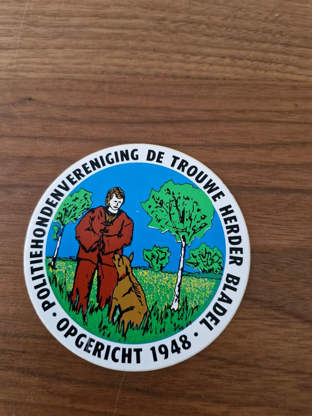 11305  sticker Politiehondenvereniging De Trouwe Herder, Ophalen of Verzenden, Gebruikt, Dier en Natuur