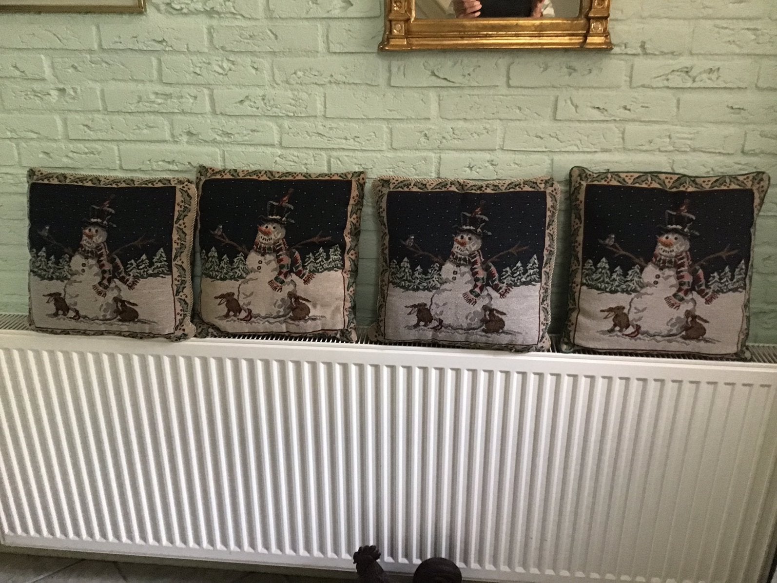 4 kerst kussentjes, Ophalen of Verzenden, Zo goed als nieuw