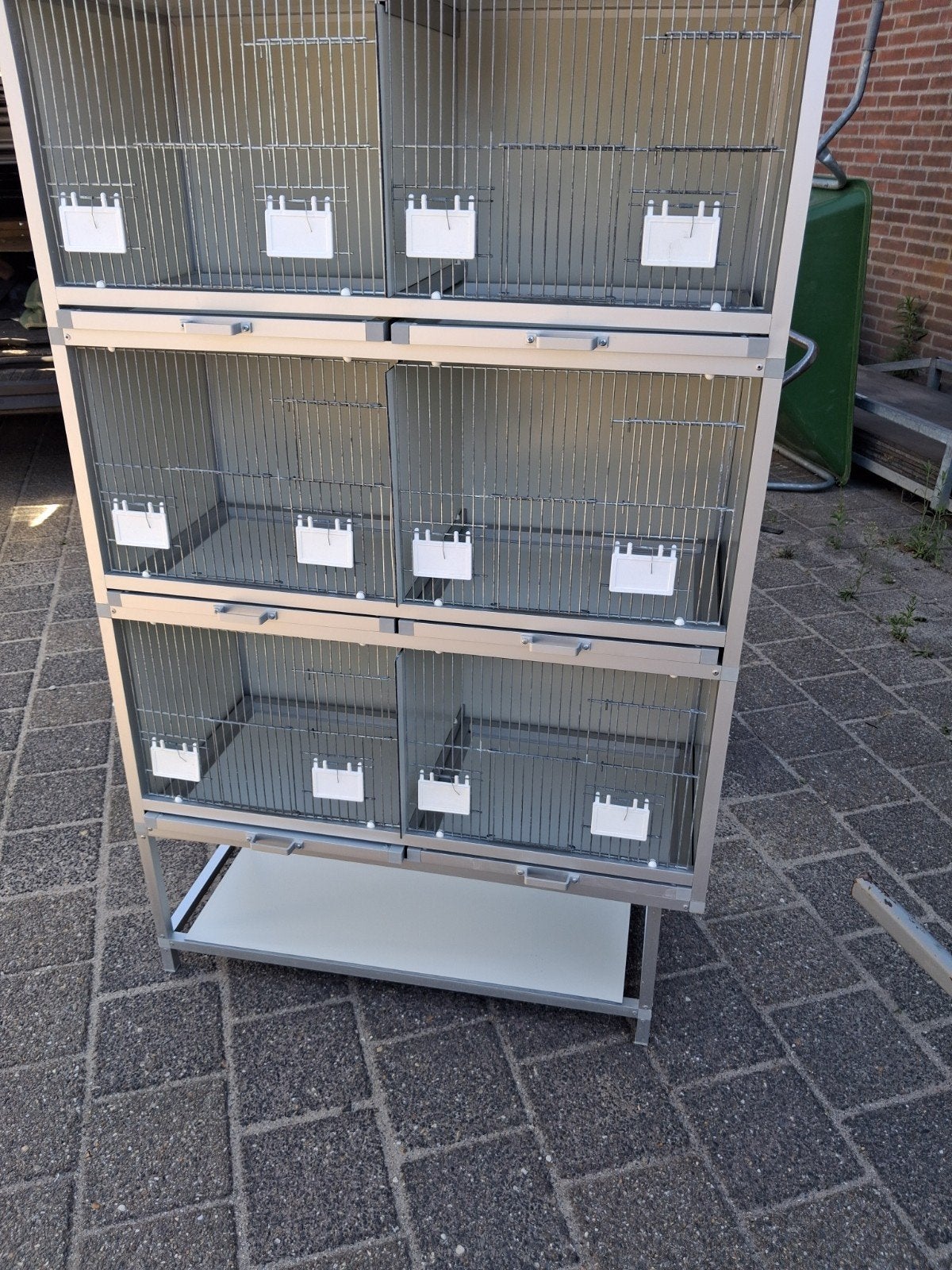 6 delige aluminium broedkooi met onderstel, Dieren en Toebehoren, Vogels | Hokken en Kooien, Ophalen, Zo goed als nieuw, Aluminium