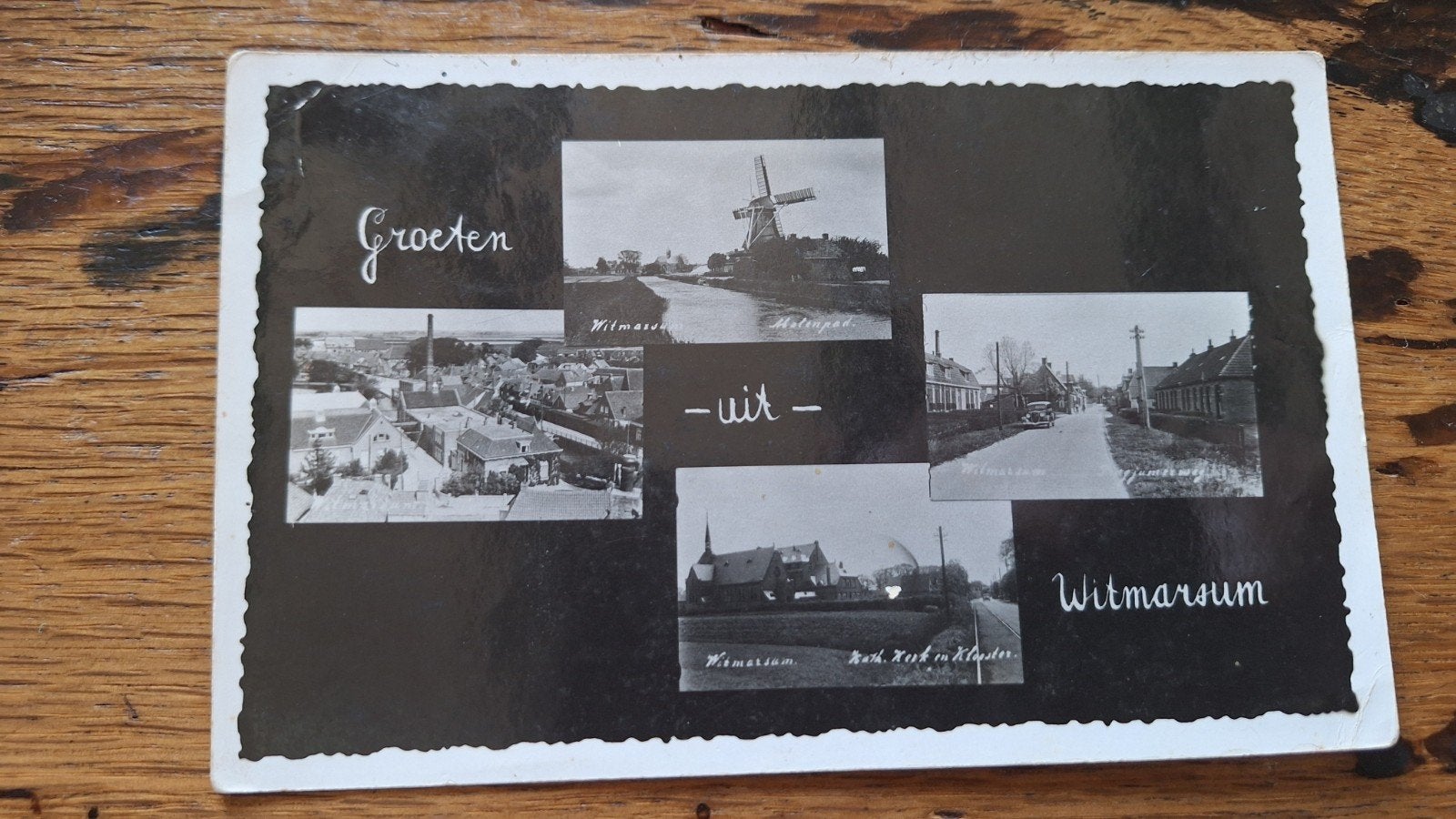 Fotokaart Witmarsum 1937. Groeten uit Witmarsum., Ophalen of Verzenden, 1920 tot 1940, Friesland