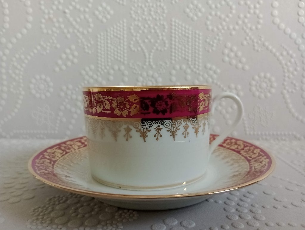 Kop en schotel Limoges, Ophalen of Verzenden, Zo goed als nieuw, Porselein, Kop en/of schotel
