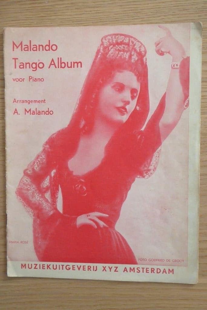 Malando, A. - Malando Tango Album voor Piano, Muziek en Instrumenten, Bladmuziek, Gebruikt, Ophalen of Verzenden, Artiest of Componist