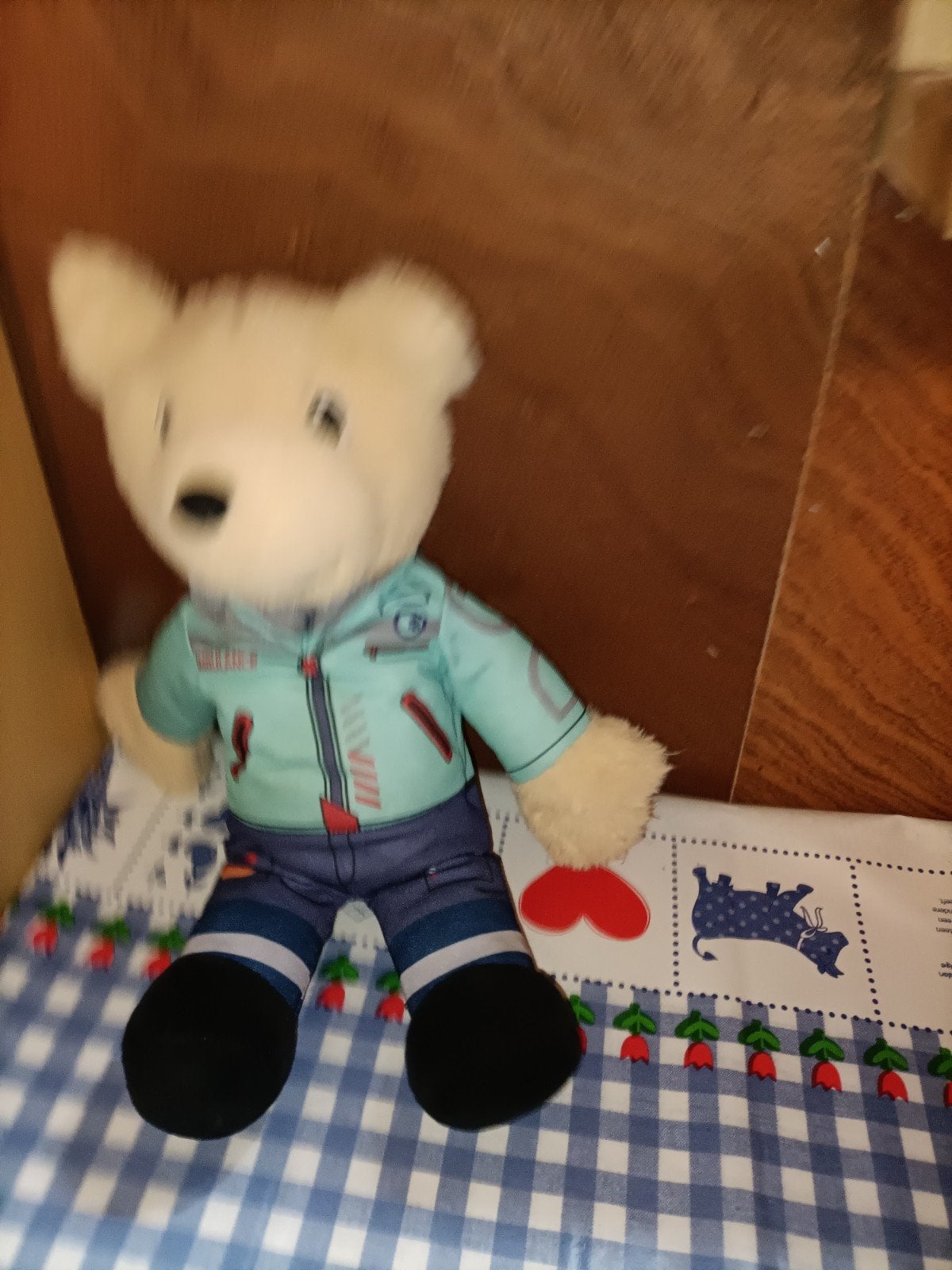 Ambulance hond knuffel 39 cm groot, Kinderen en Baby's, Ophalen of Verzenden, Zo goed als nieuw