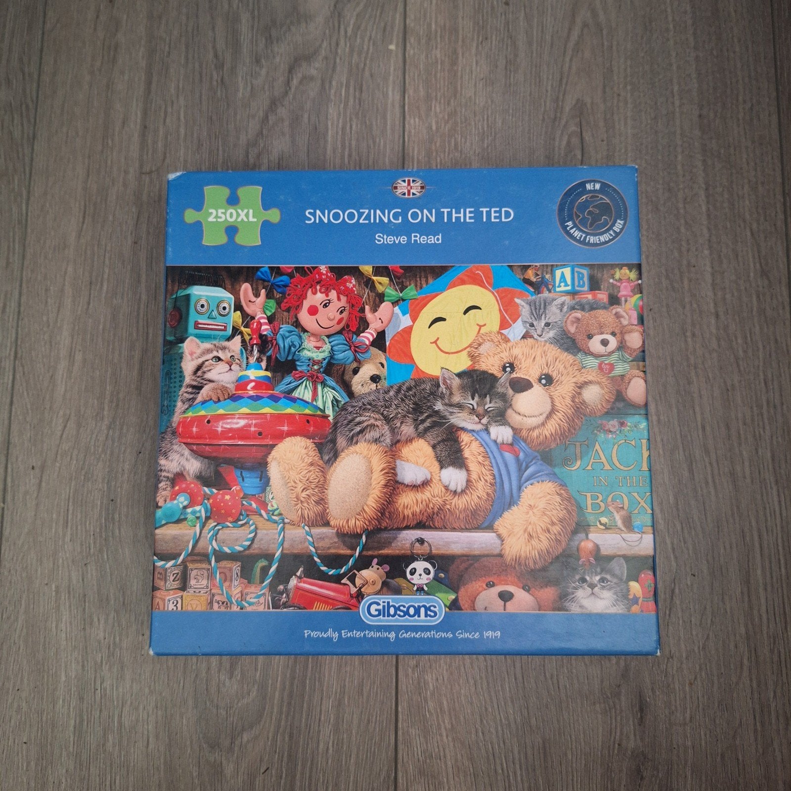 Gibsons puzzel 250 XL stukjes Snoozing on the Ted, Ophalen of Verzenden, Minder dan 500 stukjes, Gebruikt, Legpuzzel