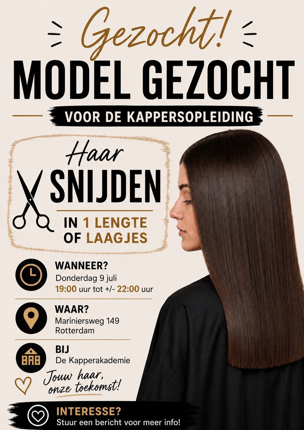 Gratis knipbeurt, model gezocht!, Sieraden, Tassen en Uiterlijk, Uiterlijk | Haarverzorging, Ophalen, Nieuw, Haarverzorger of -hersteller