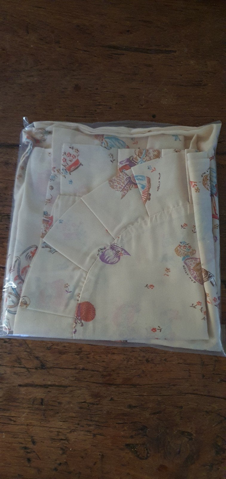 Vintage wieglakentje met kussensloop Holly hup Diolen, Ophalen of Verzenden, Huis en Inrichting