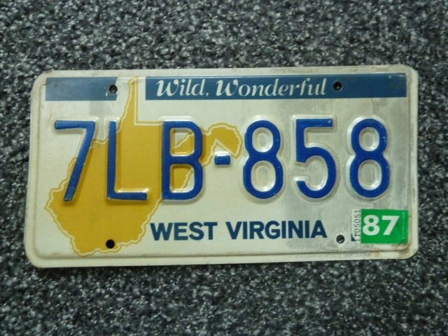 Kentekenplaat licenseplate West Virginia Wild Wonderful USA, Verzenden, Gebruikt, Auto's