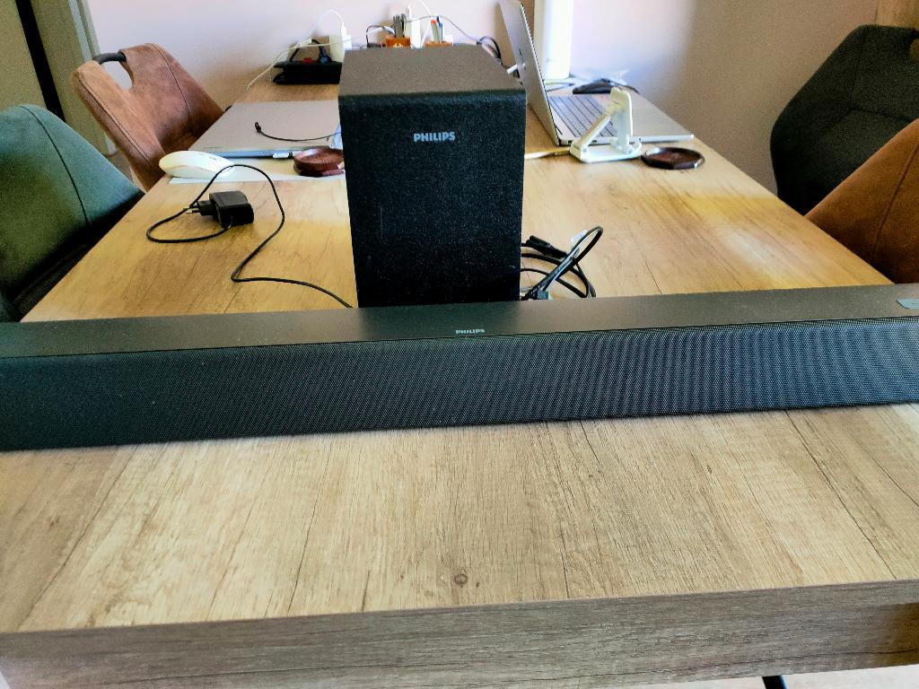 Philips Soundbar met subwoofer, Ophalen, Bluetooth, Zo goed als nieuw
