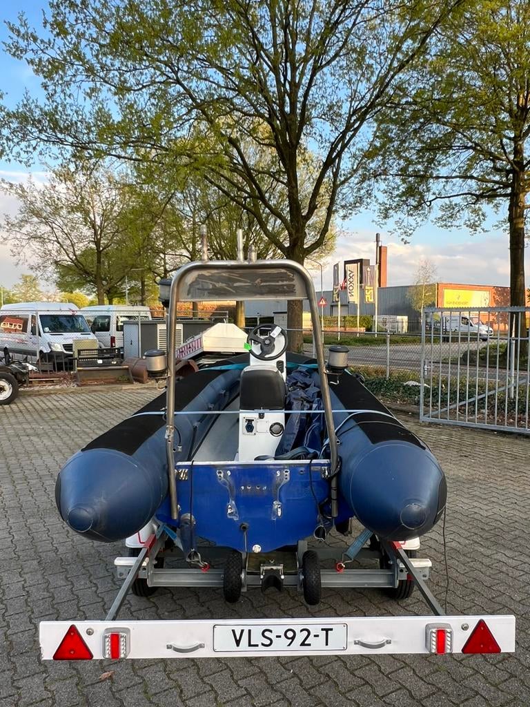 Duarry Rib boot  ex politie 4.20 met trailer zonder motor, Ophalen of Verzenden, Zo goed als nieuw, Benzine, Overige materialen