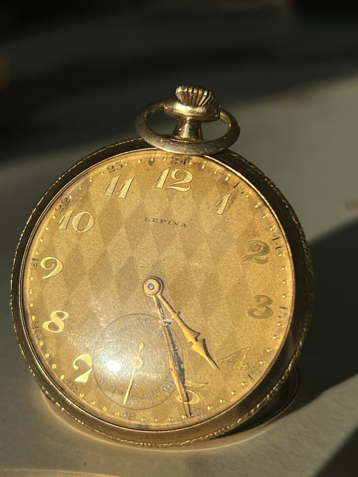 Antiek Gouden Lepina Zakhorloge - Jaren '30, Overige merken, Zakhorloge, 1900 tot 1930, Ophalen of Verzenden