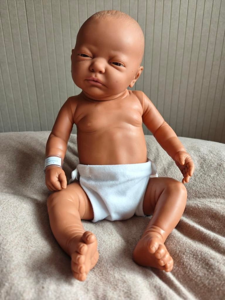 The Doll Factory Levensechte Babypop Jongen 52cm, Ophalen of Verzenden, Nieuw, Babypop