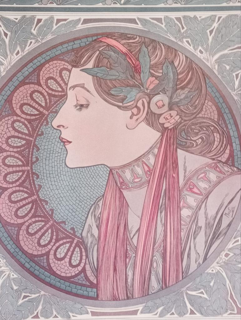 Alfonse Mucha print., Ophalen of Verzenden