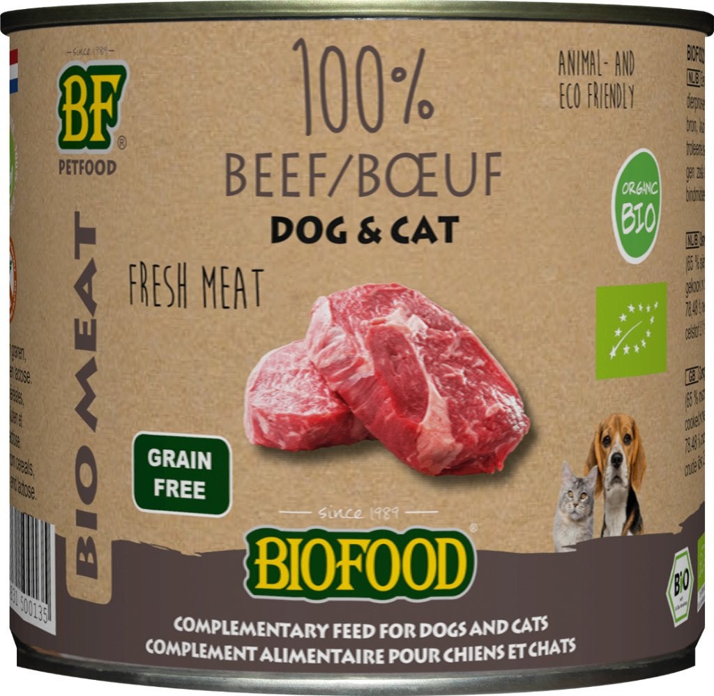 Biofood BIO BEEF KAT HOND, Dieren en Toebehoren, Ophalen of Verzenden, Hond
