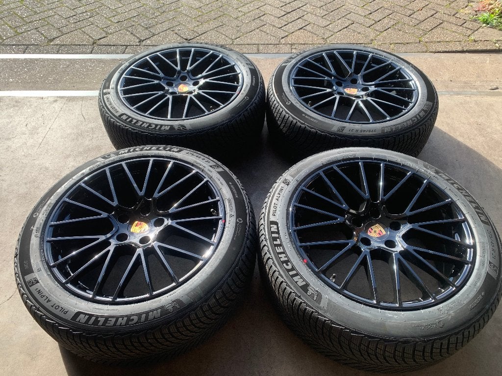 NIEUWE PORSCHE CAYENNE VELGEN + WINTERBANDEN 275 45 R21 TPMS, ., Banden en Velgen, Nieuw, Personenwagen