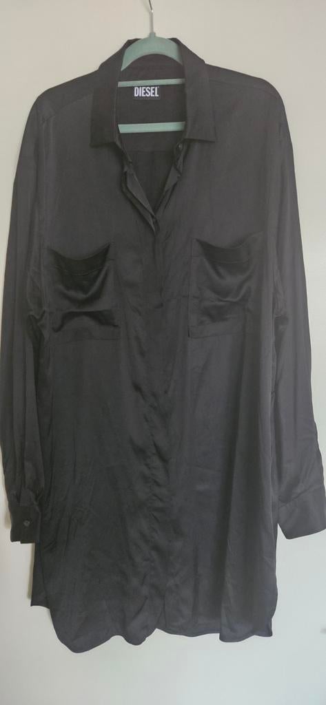 Zwarte blouse, (diesel) L xl, Zwart, Maat 46/48 (XL) of groter, Ophalen of Verzenden, Zo goed als nieuw