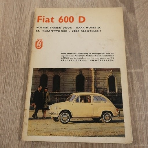Fiat 600D vraagbaak origineel, Ophalen of Verzenden, Gelezen, Overige merken