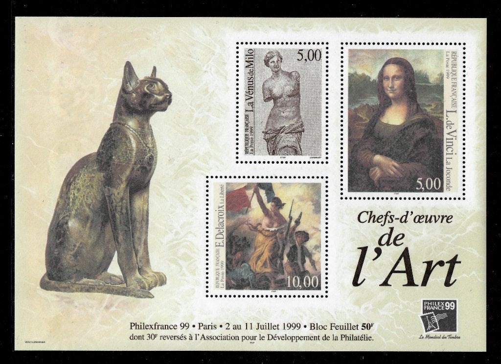 Jaar 1999 Yv BF 23 Bloc-feuillet PhilexFrance 99 Chefs-d'œuv, Ophalen of Verzenden, Postfris
