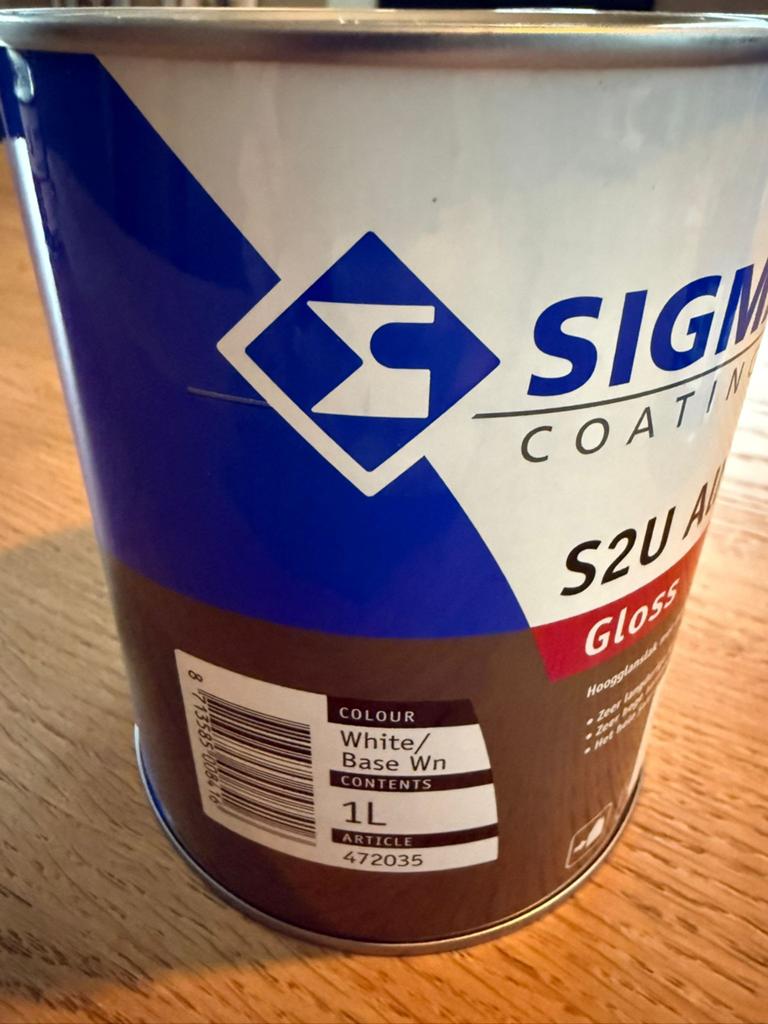 Sigma S2U Allure Gloss Monaco Wit 1L Hoogglanslak, Ophalen, Wit, Nieuw, Lak