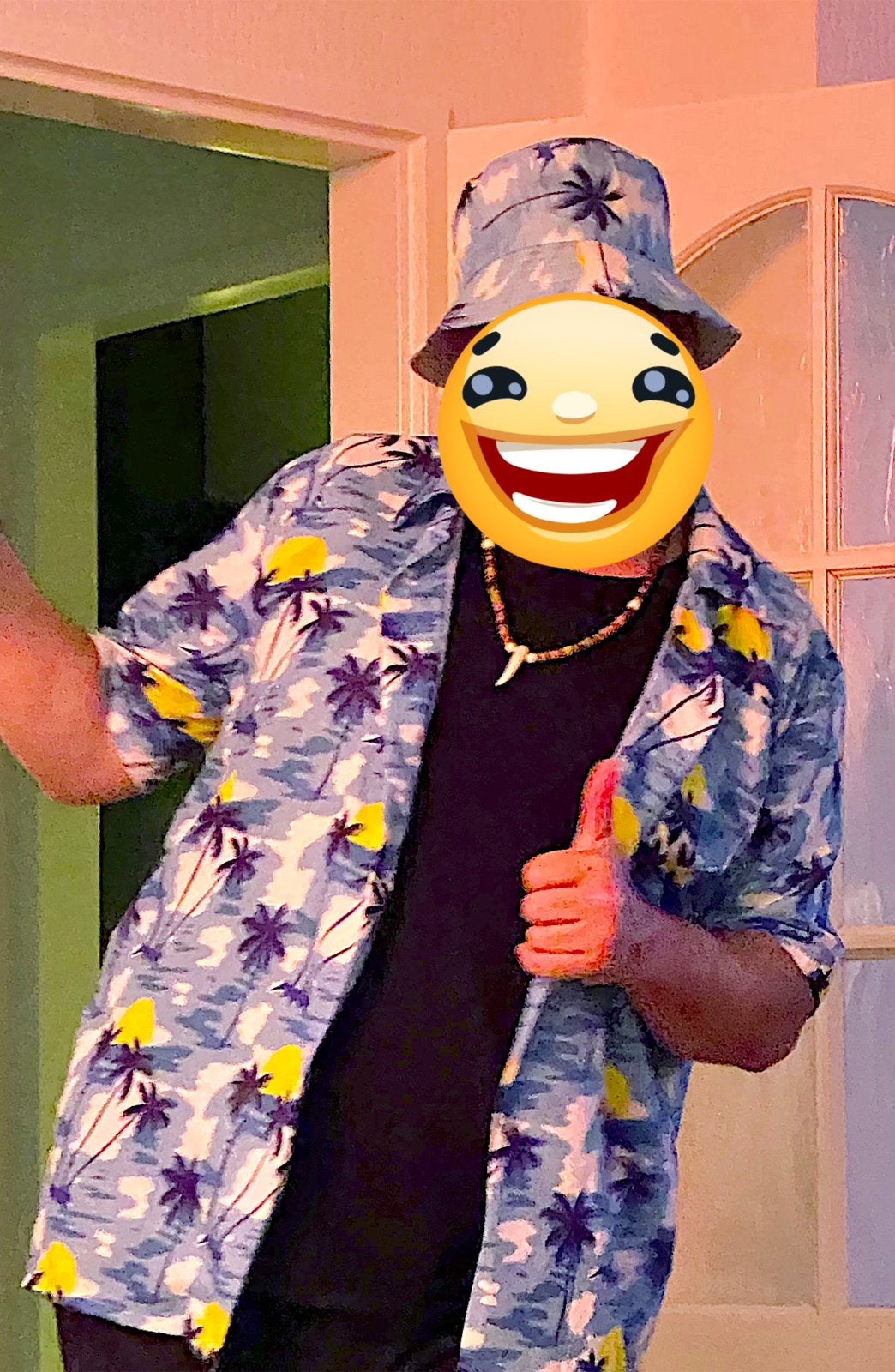 Hawaii shirt xxl met hoed, Carnaval, Overige maten, Ophalen of Verzenden, Kleding