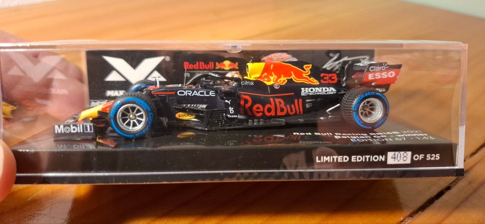 Max Verstappen schaalmodel Belgian GP 2021 RB16, Ophalen of Verzenden, Nieuw, Formule 1