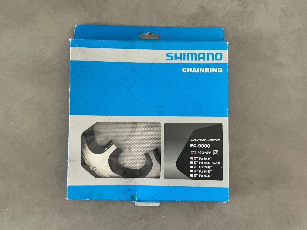 Shimano Dura-Ace FC-9000 chainring / voorblad 50-34T, Crankstel of Pedalen, Gebruikt, Overige materialen, Ophalen of Verzenden