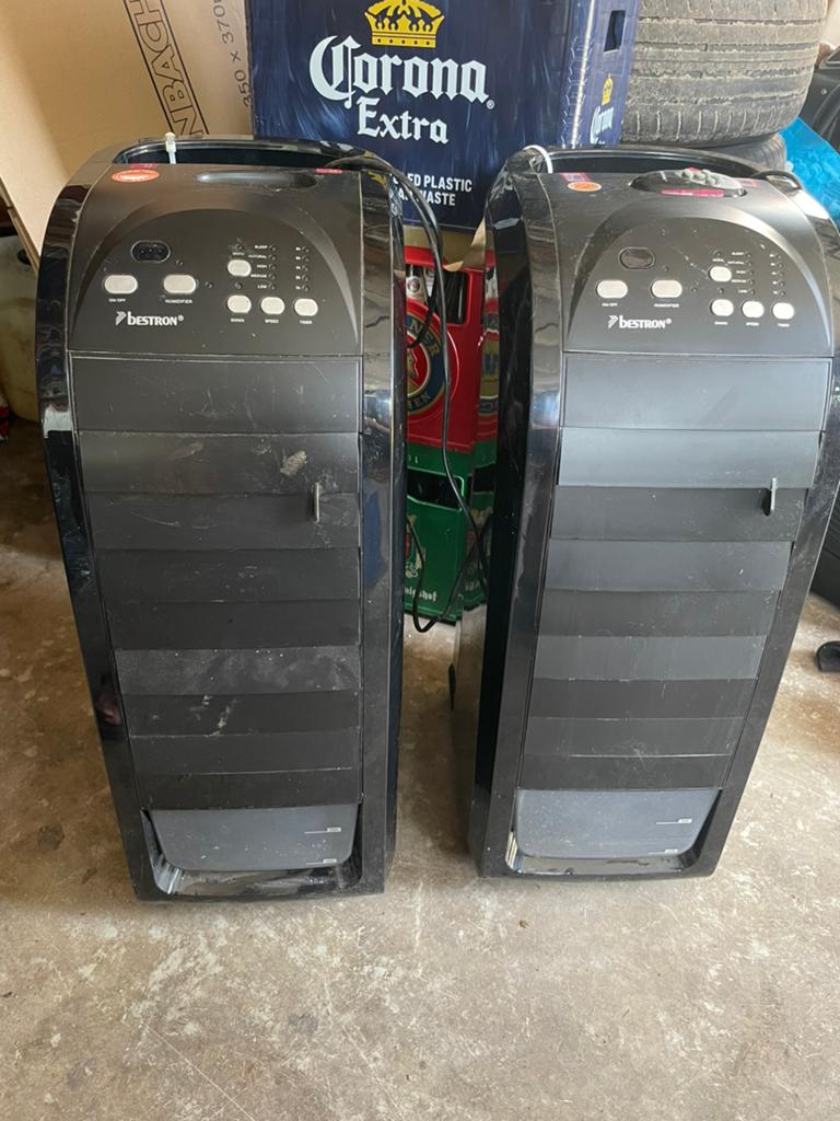 Bestron AAC5000 luchtkoeler, Witgoed en Apparatuur, Ophalen, Ventilator met afstandsbediening, Gebruikt, Torenventilator