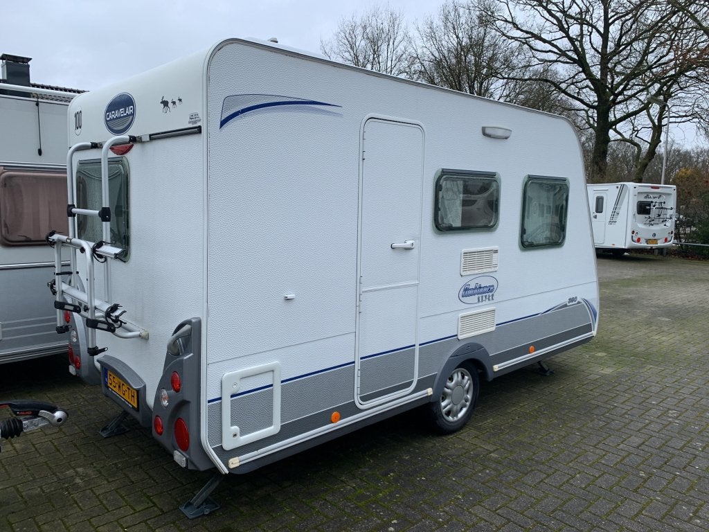 Caravelair Ambiance Style 390 Voortent/Fietsendrager, Caravans en Kamperen, Caravans, Bedrijf, Treinzit, Caravelair, Tot en met 4