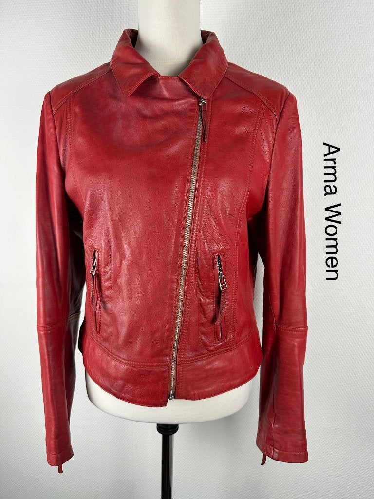 Arma Women Leren Jas  (mt: 40) 28,8/272, Maat 38/40 (M), Bruin, Arma Women, Ophalen of Verzenden