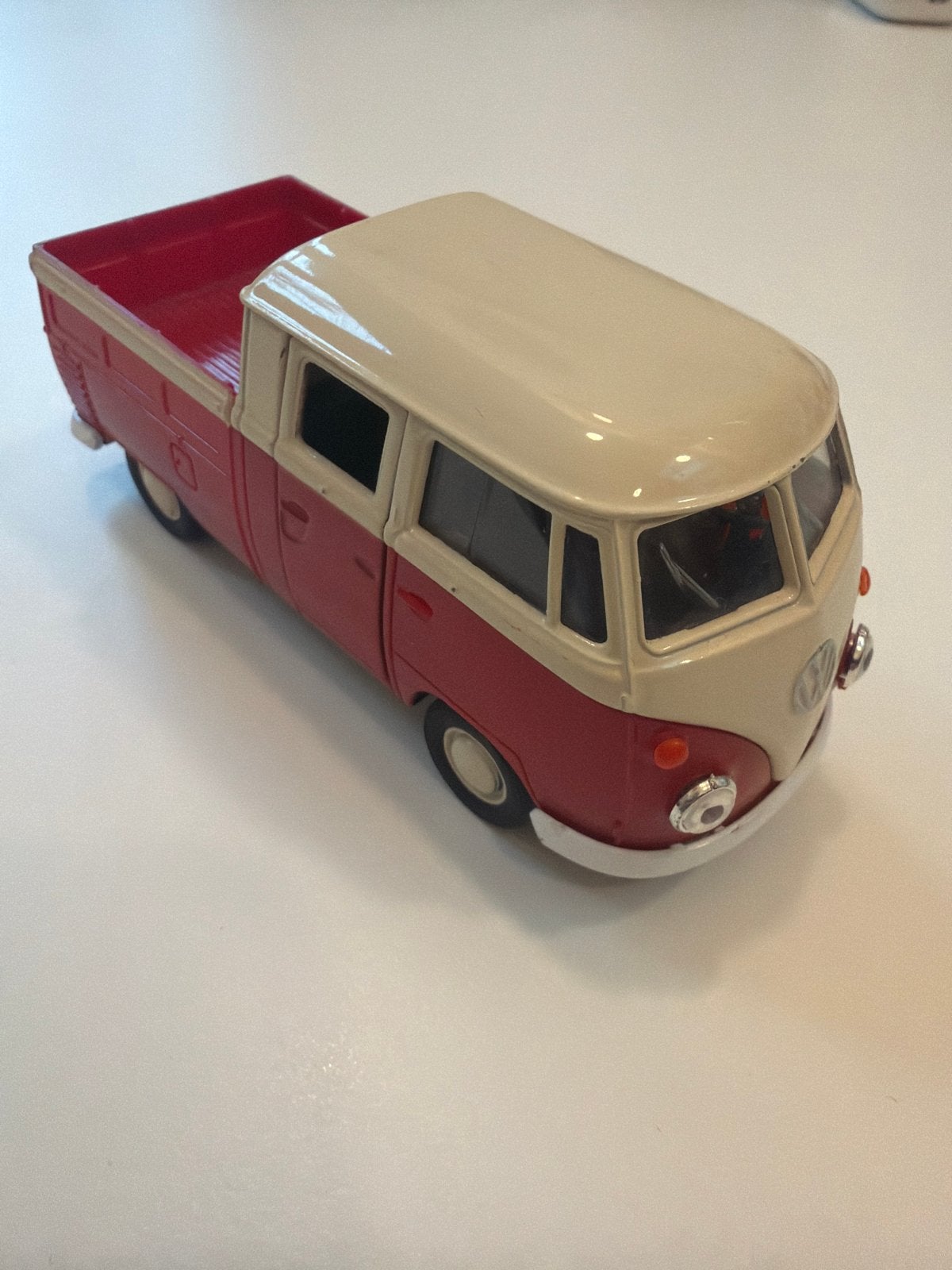 Welly Volkswagen T1 Double CabinPick-Up, Rood, Ophalen of Verzenden, Zo goed als nieuw