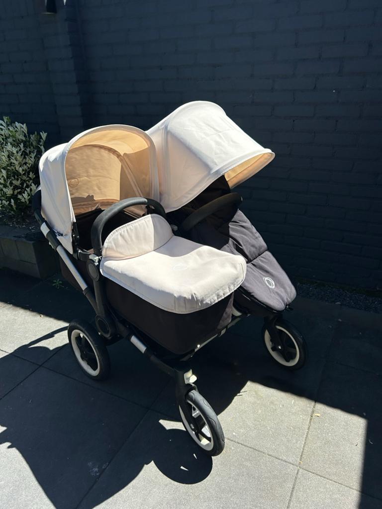 Bugaboo Donkey Duo kinderwagen - Zwart/ Crème, Ophalen, Zo goed als nieuw, Combiwagen, Duowagen