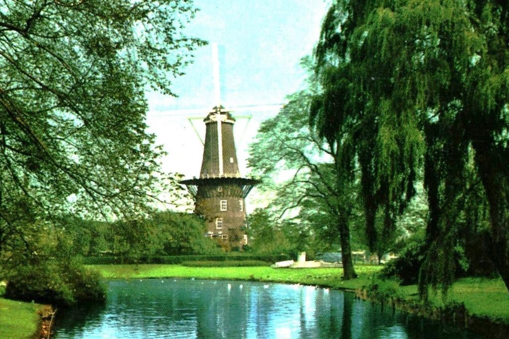 18577 Leiden 1970 Molen de Valk Gelopen met postzegel, Ophalen of Verzenden, 1960 tot 1980, Gelopen, Zuid-Holland