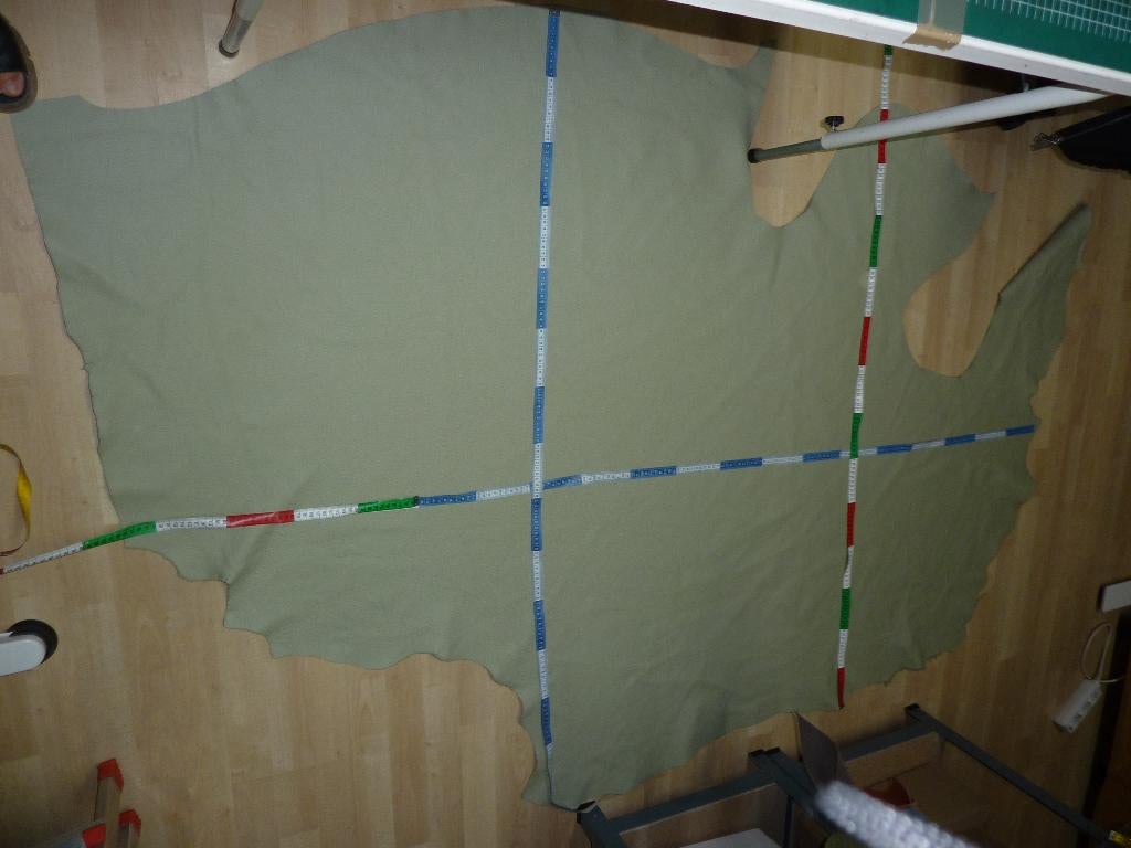 Mintgroen tint groot rtestant soepel echt leer rundleer, Verzenden, Leer of Kunstleer, Nieuw, 30 tot 120 cm