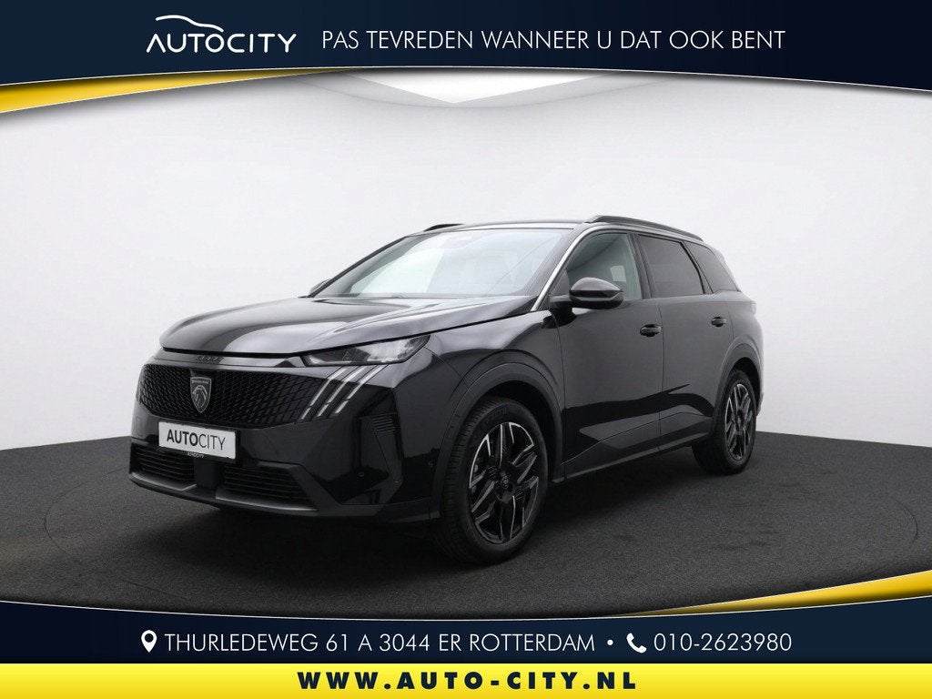 Peugeot 5008 Hybrid 145 Allure 7 Persoons l 360 Camera l Key, Auto's, Peugeot, Automaat, Gebruikt, 1199 cc, Zwart