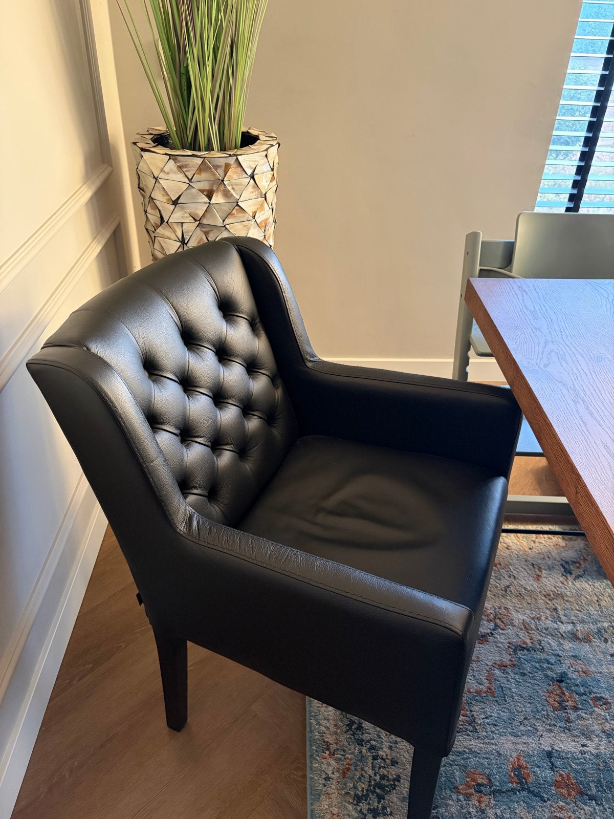 Luxe eettafel Table du Sud 220 cm + 6 leren Goossens stoelen, Ophalen, 100 tot 150 cm, Klassiek, 200 cm of meer