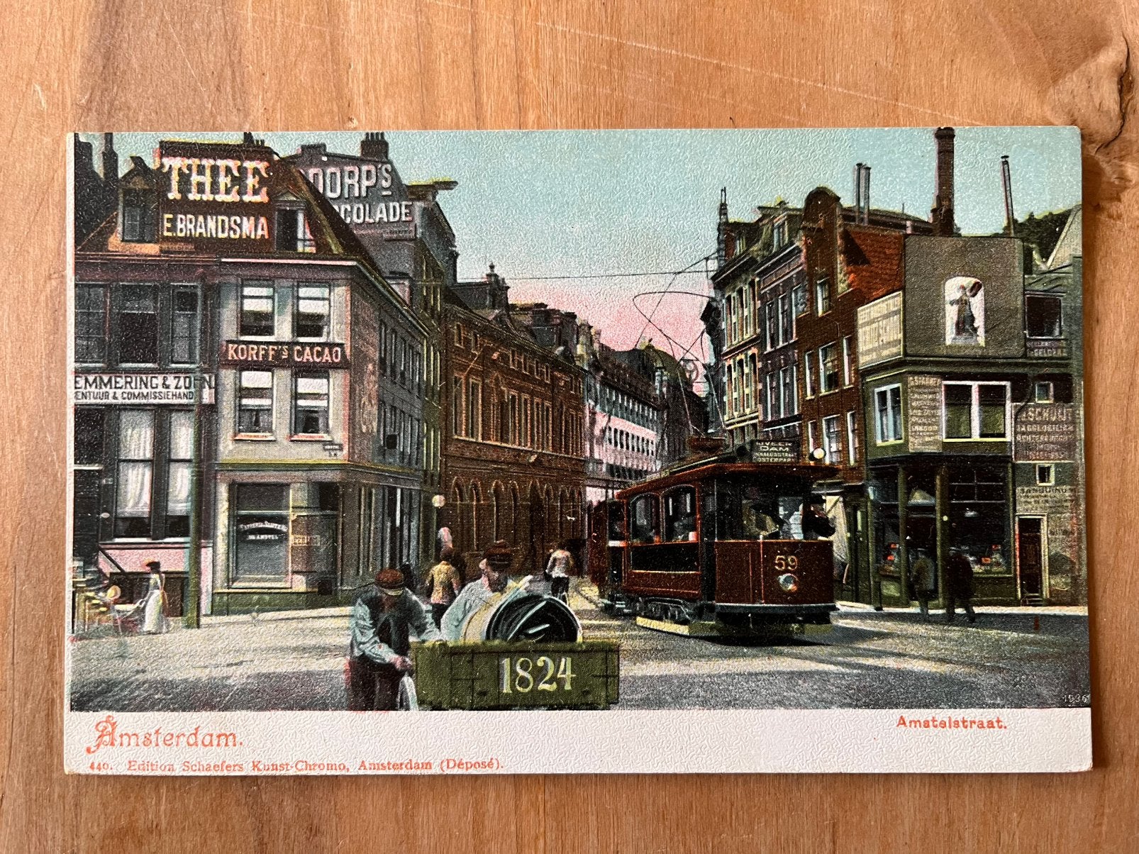 Oude ansichtkaarten Amsterdam met tram, Ophalen of Verzenden, Voor 1940, Zo goed als nieuw, Overige onderwerpen